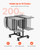 Folding Chair Dolly, 200 LBS Capacity, T-Shape Chair Cart for 14 Chairs, Heavy-Duty Metal Chair Storage Dolly with Rubber Wheels, Multi-Function Chair Holder for Party Event,Hotel, Matte Black