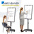 Mobile Whiteboard – 36 x 24 inches Portable Magnetic Dry Erase Board, 3' x 2' Stand Easel White Board Dry Erase Easel Standing Board w/Flipchart Hooks (Black)