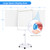 Mobile Whiteboard 40 x 28 Inches, Magnetic Dry-Erase Flipchart Easel Stand with Height Adjustment, 2 Extendable Side Arms and 25-Sheet Paper Pad for Office, School, Home