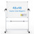 Double-Sided Mobile Whiteboard, 48 x 48 Inches, Magnetic Rolling Dry Erase White Board on Wheels with Aluminium Frame and Stand 4' x 4'