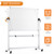 Double-Sided Mobile Whiteboard, 48 x 48 Inches, Magnetic Rolling Dry Erase White Board on Wheels with Aluminium Frame and Stand 4' x 4'
