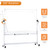 Double-Sided Mobile Whiteboard, 72 x 48 Inches, Magnetic Rolling Dry Erase White Board on Wheels with Aluminium Frame and Stand 6' x 4'