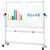 Double-Sided Mobile Whiteboard, 96 x 48 Inches, Magnetic Rolling Dry Erase White Board on Wheels with Aluminium Frame and Stand 8' x 4'