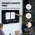 Magnetic Glass Whiteboard, Dry Erase Board 36"x24", Wall-Mounted Large White Glassboard Frameless, with Marker Tray, an Eraser and 2 Markers, Black