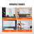 Magnetic Glass Writing Board, Erasable 72"x36" Surface, Frameless Wall Installation, Includes Marker Holder, a Cleaning Tool, and 2 Writing Pens, White