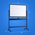 Rolling Dry Erase Board 46 x 32 - Large Portable Magnetic Whiteboard with Stand - Double Sided Easel Style Whiteboard with Wheels - Mobile Standing White Board for Office, Classroom & Home