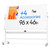 Rolling Dry Erase Board 96 x 46 - Large Portable Magnetic Whiteboard with Stand - Double Sided Easel Style Whiteboard with Wheels - Mobile Standing White Board for Office, Classroom & Home
