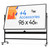 Rolling Dry Erase Board 96 x 46 - Large Portable Magnetic Whiteboard with Stand - Double Sided Easel Style Whiteboard with Wheels - Mobile Standing White Board for Office, Classroom & Home