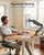 Single Monitor Arm, Adjustable Monitor Mount for 17–49 inch Screens, Computer Monitor Stand with VESA Mount, C-Clamp & Grommet Base, Max Load 22 lbs, Max VESA 100x100mm, EGSS25B
