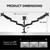 Triple Monitor Mount for 17 to 32 inch Screens, Adjustment Gaming Triple Monitor Stand with Swivel, Tilt, Rotation, Clamp & Grommet Kit