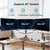 Triple Monitor Stand - Full Motion Articulating Monitor Mount Fit Three 17 to 32 inch LCD Computer Screens with Clamp, Grommet Kit