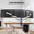 Triple Monitor Stand - Full Motion Articulating Monitor Mount Fit Three 17 to 32 inch LCD Computer Screens with Clamp, Grommet Kit