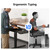 Keyboard Tray Under Desk with Storage Drawer Large C-Clamp 26.7”(31” Including Clamps) x 11.8” Slide-Out Platform Computer Drawer Pull Out Keyboard & Mouse Tray DSF7CT