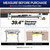 Extra Long Clamp-on Computer Keyboard and Mouse Under Desk Slider Tray, 34 x 11 inch Pull Out Platform Drawer, White, MOUNT-KB15EW