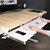 Extra Long Clamp-on Computer Keyboard and Mouse Under Desk Slider Tray, 34 x 11 inch Pull Out Platform Drawer, White, MOUNT-KB15EW