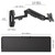 Wall Mount Keyboard Tray- Keyboard and Mouse Stand & Monitor Mount Arm,Height Adjustable Typing Platform Holds up to 26.4 lbs,Black
