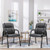 Leather Guest Chair with Padded Arm Rest for Reception Meeting Conference and Waiting Room Side Office Home Black 2 Pack