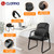 Leather Guest Chair with Padded Arm Rest for Reception Meeting Conference and Waiting Room Side Office Home Black with Sled Base 2 Pack