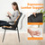 Leather Guest Chair with Padded Arm Rest for Reception Meeting Conference and Waiting Room Side Office Home Black 4 Pack