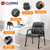 Leather Guest Chair with Padded Arm Rest for Reception Meeting Conference and Waiting Room Side Office Home Black 6 Pack