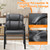 Leather Guest Chair with Padded Arm Rest for Reception Meeting Conference and Waiting Room Side Office Home Black 6 Pack