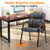 Leather Guest Chair with Padded Arm Rest for Reception Meeting Conference and Waiting Room Side Office Home Black 6 Pack
