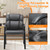 Leather Guest Chair with Padded Arm Rest for Reception Meeting Conference and Waiting Room Side Office Home Black 8 Pack