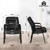 Office Waiting Room Guest Chair, 500lbs Office Reception Lobby PU Leather Chair No Wheels with Padded Armrest for Conference Lobby Medical Waiting Area Bedroom Elderly, Black
