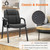 Waiting Room Chairs Set of 4, PU Leather Big and Tall No Wheels Executive Office Chair with Padded Arms for Reception Conference Room Lobby