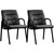 Office Guest Reception Chair Set of 2, Conference Room Chairs Waiting Room Chairs 2 Pack, Modern Leather Office Desk Chair No Wheels.