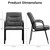 Office Guest Reception Chair Set of 6, Conference Room Chairs Waiting Room Chairs 6 Pack, Modern Leather Office Desk Chair No Wheels.