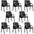 Office Guest Reception Chair Set of 8, Conference Room Chairs Waiting Room Chairs 8 Pack, Modern Leather Office Desk Chair No Wheels.
