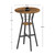 Bar Table, 2-Tier Round High Top Table, Pub Table, Home Bar Counter Height Tables, Bistro Tables, for Kitchen, Living Room, Meeting Room, Pub, Rustic Brown and Black BT03BR