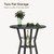 Bar Table, 2-Tier Round High Top Table, Pub Table, Home Bar Counter Height, Bistro Tables, for Kitchen, Living Room, Meeting Room, Pub, Black BT03BB