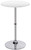 Round Bar Table  Adjustable (41 INCHES Height), Pub Table with Silver Leg and Base (White)