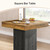Square Bar Table, Kitchen Dining Table, Industrial Counter Height Pub Cocktail Table Home Bar Unit with Metal Footrest for Dining Room, Tavern, Coffee Corner, Bistro, Rustic Brown