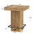 Square Bar Table, Kitchen Dining Table, Industrial Counter Height Pub Cocktail Table Home Bar Unit with Metal Footrest for Dining Room, Tavern, Coffee Corner, Bistro, Natural Brown