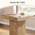 Square Bar Table, Kitchen Dining Table, Industrial Counter Height Pub Cocktail Table Home Bar Unit with Metal Footrest for Dining Room, Tavern, Coffee Corner, Bistro, Natural Brown