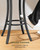 Round Bar Table, 2-Tier High Top & Counter Height Dining Table, for Bistro, Pub, Kitchen, Living Room, Rustic Brown and Black TBT03BF
