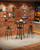 Round Bar Table, Set of 2 Small Kitchen Dining Tables, 2-Tier High Top & Counter Height Dining Table, for Bistro, Pub, Kitchen, Living Room, Black TBT03P2BB