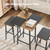Bar Table, Kitchen Dining Table, Bar Counter Height Table, Pub Color Matching Breakfast Table, for Dining Room, Tavern, Coffee Corner, Party, Rustic Brown and Black BT02BR