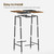 Bar Table, Kitchen Dining Table, Bar Counter Height Table, Pub Color Matching Breakfast Table, for Dining Room, Tavern, Coffee Corner, Party, Rustic Brown and Black BT02BR