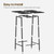 Bar Table, Kitchen Dining Table, Bar Counter Height Table, Pub Color Matching Breakfast Table, for Dining Room, Tavern, Coffee Corner, Party, Black BT02BB