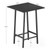 Bar Table, Kitchen Dining Table, Bar Counter Height Table, Pub Color Matching Breakfast Table, for Dining Room, Tavern, Coffee Corner, Party, Black BT02BB