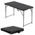 4 FT Picnic Table Folding Table Camping Plastic Table Fold Up Table Lock for Party Event, Black