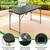 4 FT Picnic Table Folding Table Camping Plastic Table Fold Up Table Lock for Party Event, Black