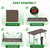 4 FT Picnic Table Folding Table Camping Plastic Table Fold Up Table Lock for Party Event, Brown Ratten