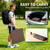 4 FT Picnic Table Folding Table Camping Plastic Table Fold Up Table Lock for Party Event, Brown Ratten
