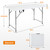 Camping Folding 4 Foot Plastic Table, White