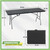Outdoor 6 FT Folding Camping Table Plastic Table Portable Square Height Dining Table Perfect for Picnics, Parties, Party and Camping, Black